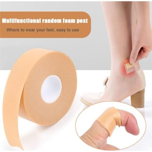 1Pc 4.5m Foot Waterproof Heel Sticker Foam Tape Wear-resistant High-heeled Shoes Patch First Aid Blister Pedicure Pad Insole