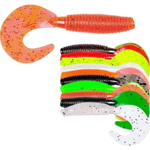 10pcs/lot Wobblers Soft Bait Worm 3.5g/7cm Swimbaits Silicone Soft Lure Carp Artificial Soft Lures for Fishing Peche