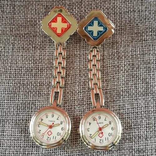 100pcs/lot High Quality Gold Stainless Steel Nurse Watch Factory Direct Sell Wholesale