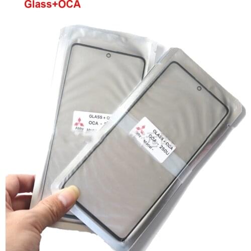 5PCS Front Glass Lens With OCA Glue Laminated For Samsung Galaxy A12 A32 A42 A52 A72 A51 M51 F41 A02 Screen Touch Panel Spare