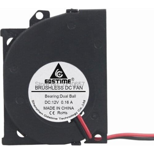 5pcs Lot Brushless DC 12V 50x10mm 5cm 5010B 2Pin DC Ball-Bearing Cooling Blower Fan