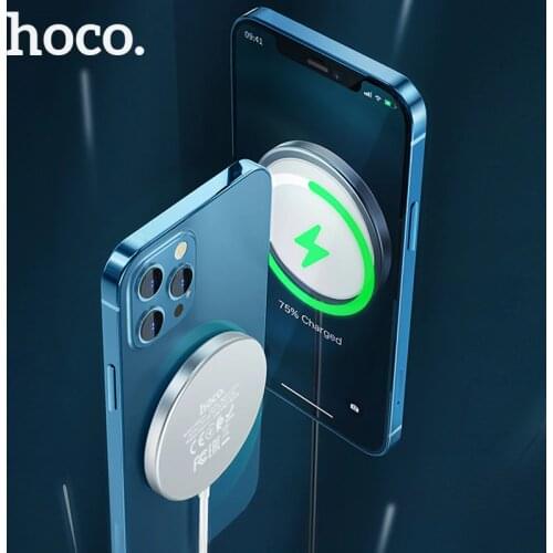 HOCO Magnetic Wireless Charger 15W Fast qi Wireless Charging pad Portable Magnetic for iPhone 12 mini 12 Pro Max 11 Xiaomi mi 10