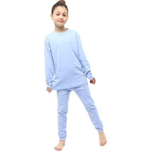 Candy Color Cotton Children for Pajamas Two-piece Thin Long-sleeved Kids Pajamas Sleepwear Nightwear Girl Boy Pajama Sets