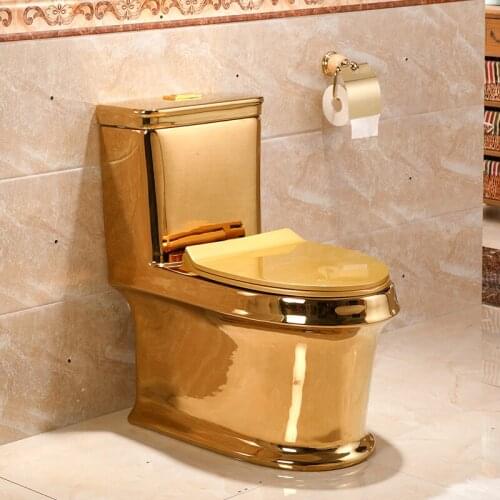 European-style golden toilet super whirlpool silent toilet home bathroom toilet personality creative toilet