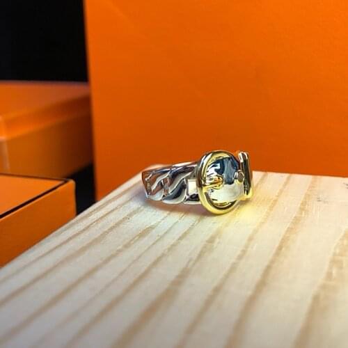 Hot Brand Pure 925 Sterling Silver Jewelry For Women Lock Rings Lock Design H Silver Rings Wedding Jewelry Party Luxury Rings