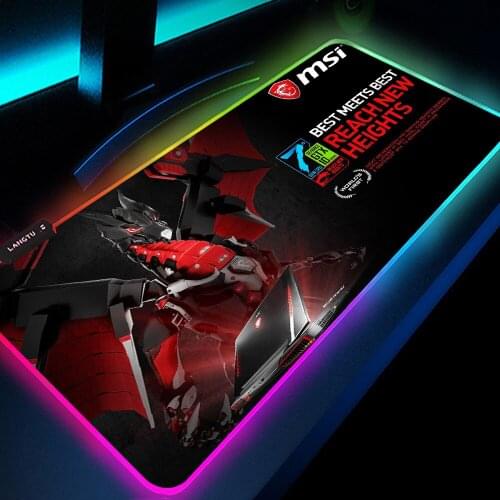 Msi Accessories Gaming Carpet Gamer Keyboard with Mouse Red with Cell Holder Slipmat 90x40 Mousepads Rgb Mat Bear Backlit Led