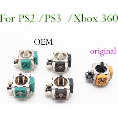 2PCS New Replacement For PS2 PS3 3D Joystick Analog Stick for Xbox 360 Wireless Controller