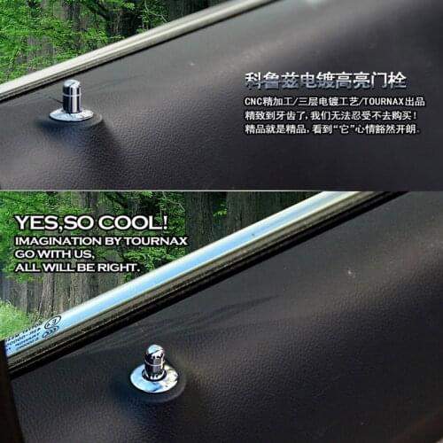 Car Door Lock Stick Pin Cap Trim For Chevrolet Cruze Trax Malibu for Opel Mokka ASTRA J Insignia Sport Tourer 8Pcs