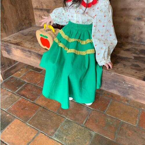 2021 new style girls skirt autumn cotton fashion girls skirts 2-7 years WU275