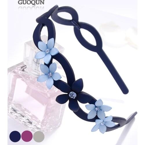 Fashion Hairwear - Korean Style Acrylic Hairband - Flower Hair Accessory Jewelry - Hair Ornament for Women Lady Hair Tiara Party