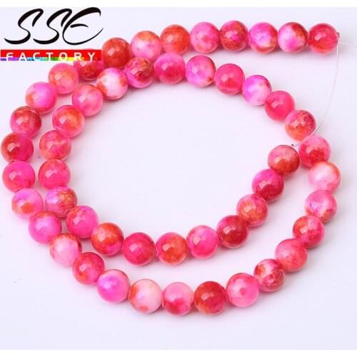 Wholesale Natural Red Persian Jades Smooth Round Loose Stone Beads 6mm 8mm 10mm 12mm For Jewelry Making DIY Bracelets Necklace