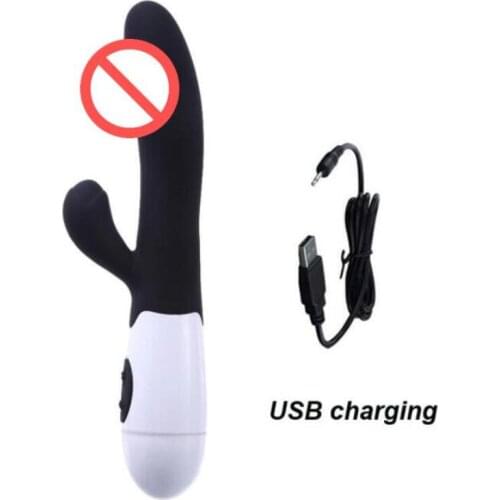 Rechargeable 30 Speed Dual Vibration G-spot Vibrator Silicone Rabbit Vibrators Waterproof Dildo Massager Adult sex toys