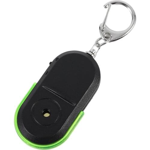 Portable Size Old People Anti-Lost Alarm Key Finder Wireless Useful Whistle Sound LED Light Locator Finder Keychain