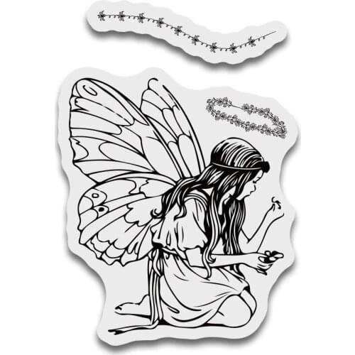 9*6 Fairy Garland Clear Stamps Transparent Silicone Stamp/Seal DIY Scrapbooking/Photo Album Christmas Halloween Sheets