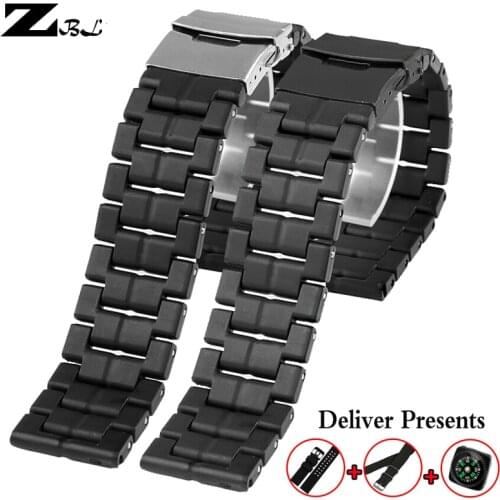 23mm Plastic Steel Watchband for luminox Watch Band Sport Mans Black Watches Accessories 3051 Watch Bracelet Watchbands