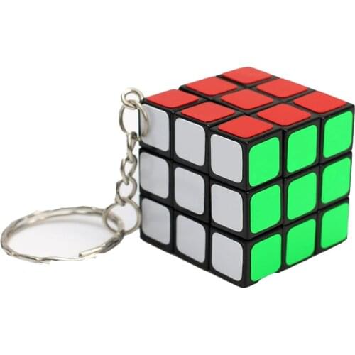 Cheapest 3x3x3 ZCUBE Mini 3rd order Keychain Magic Cubing Speed Puzzle Educational Toy For Children Kids