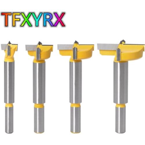 1pc 15-100mm Forstner Tips Hole Saw Cutter Hinge Boring Drill Bit Round Shank Tungsten Carbide Woodworking Power Tool Accessory