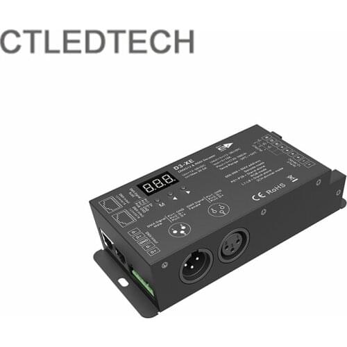 LED RGB 3 channel Constant voltage DMX512&RDM Decoder 5050 RGB color DMX512 Controller 12V24V 3ChX10A