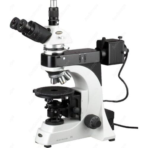 Trinocular microscope-AmScope Supplies 50X-500X Advanced EPI Trinocular Infinity Polarizing Microscope
