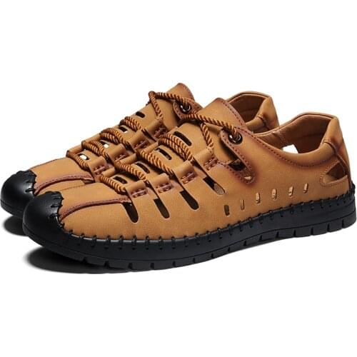 Summer The Latest Brand Men Genuine Leather Casual Leisure Hiking Shoes Classic Fashion Luxury High Quality Handmade Breathable