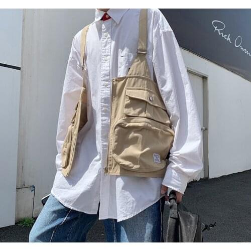 Unisex goth hip-hop kanye ins hot style Chest Rig Military tactical chest bag Functional package prechest bag vest backpack