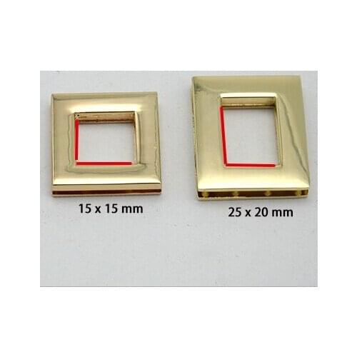 25x20 mm high quality Gold Rectangle Alloying Grommet Screw Purse Eyelet 40pcs/lot