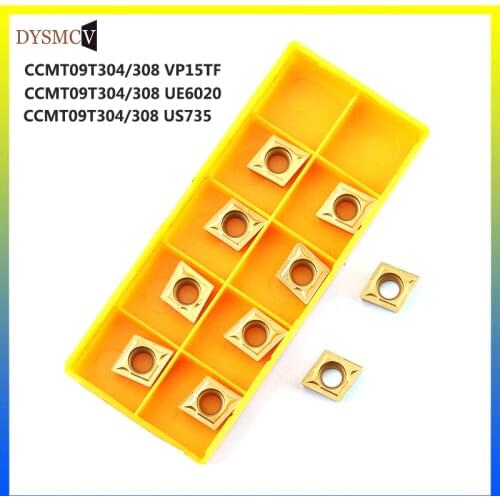 10pcs CCMT09T304 CCMT09T308 VP15TF UE6020 US735 100% Original Carbide insert CNC machine tool milling cutter CCMT lathe tools