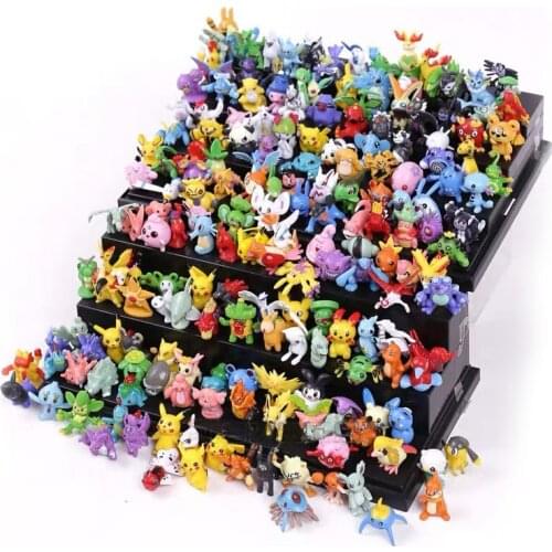 144Pcs TAKARATOMY Different Styles Figures Pokemon Model Collection Pokemon Pikachu Anime Figure Toys Dolls Birthday Gift 2-3Cm