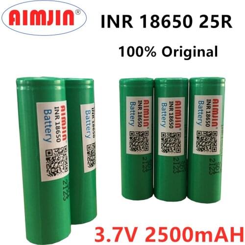 18650 3.7V 2500 MAH Rechargeable Battery INR 18650 25R 20A Uses E-cigarettes All Kinds of Electronic Products