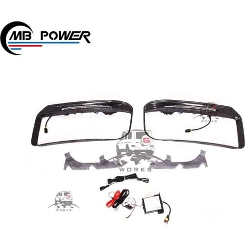 2021 G Class w463A w464 G500 G63 B900 Carbon Finber Bumper Cover for w463A w464 G63 to B900 Style Carbon Grille Cover DRL Cover