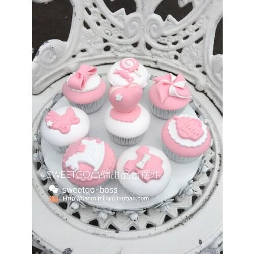 4pcs Artificial fake cake Simulated fake dessert clay wagashi fake for Cake shop home dining tea table Decoration