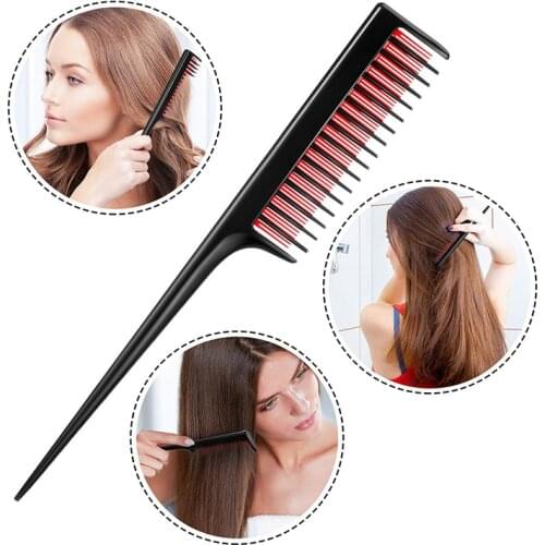 9-Row Detangling Hair Brush Rat Tail Comb Styling Hairbrush Straight Curly Wet Hair Scalp Massage Brush Women