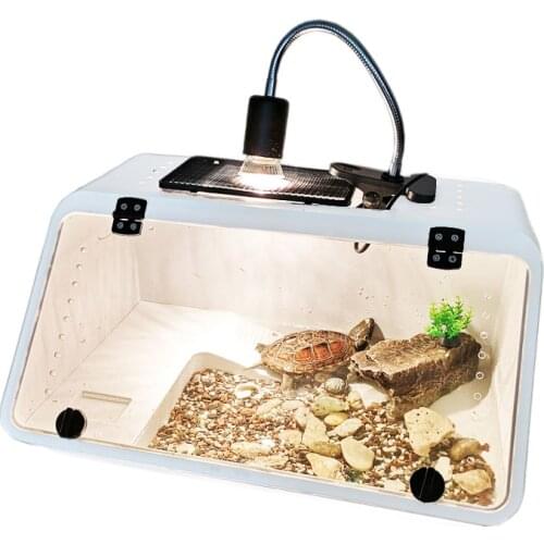 Turtle Aquarium Tank Reptile Habitat Vivarium Box with Basking Platform Reptile and Amphibia Terrarium