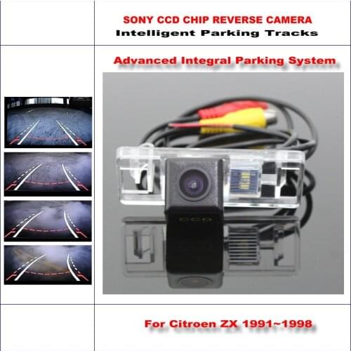 Auto Backup Rear Reverse Camera For Citroen ZX 1991-1998 HD Intelligent Parking Tracks CAM