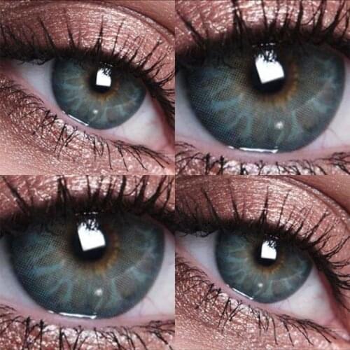 Baoshi-Mrs.H 2pcs/Pair Gem Stone Colored Contact Lenses for Eyes Cosmetic Eye Makeup Degree Contact Lens