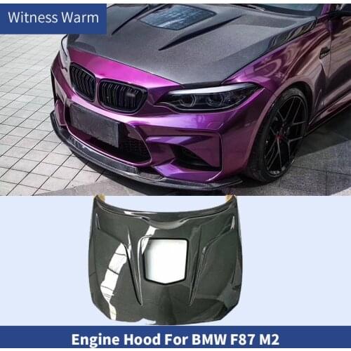 For M2 Engine Hood High Quality Carbon Fiber /FRP Transparent Bonnets Car Styling For BMW 2 series M2 F87 Car body kit
