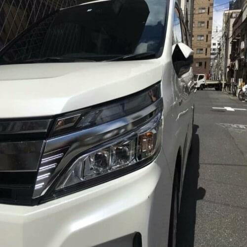 For Toyota VOXY 80 Series 2017 2018 2019 Facelifted Chrome Car Styling Accessories Front Headlights Strip Decoration Cover Trim