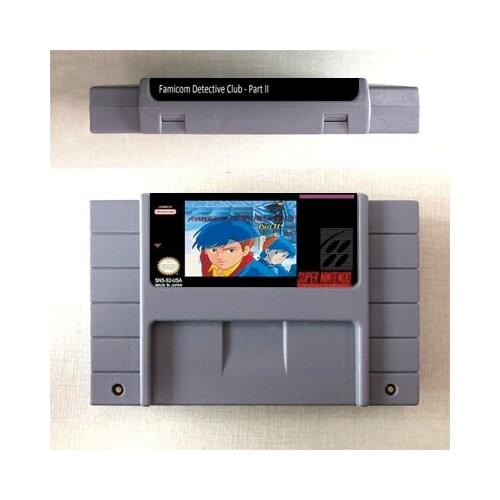Famicomed Tantei Kurabu Part II - RPG Game Card US Version English Language Battery Save