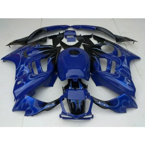 Motorcycle Fairing kit for CBR600F3 95 96 CBR600 CBR600 F3 1995 1996 ABS Plastic Flames blue Fairings set HH03
