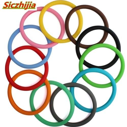 Leather soft silicone car steering wheel cover for Skoda Octavia Fabia Rapid Superb Yeti Roomster