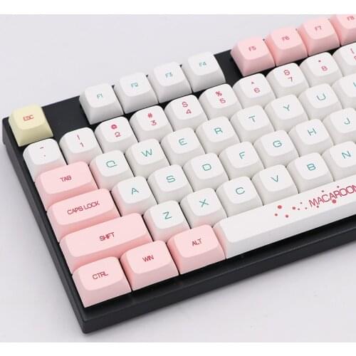 Macaron Ethermal Dye Sublimation fonts PBT keycap For Wired USB mechanical keyboard 138 keycaps For MX Keyboard ID80 GK64 GK61