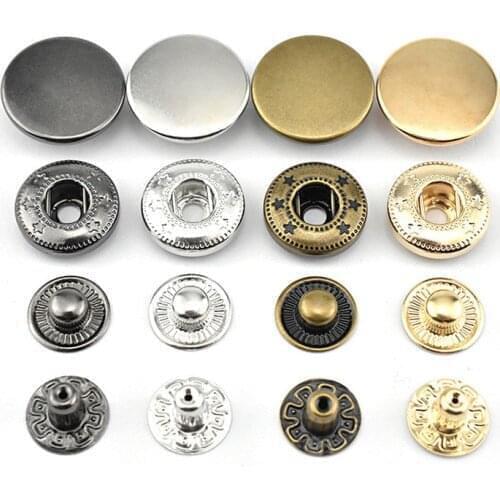 10-20MM Four Buckle Pack Metal Press Studs Sewing Button Snap Fasteners Copper Material Leather Craft Clothes Bag Supplies