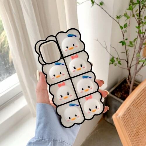 Cute Cartoon Pig Case For IPhone 12 11 Pro Max SE2020 12Mini Toy Duck Case X XR XSMax 8 7 8Plus 7Plus Elastic Silica Gel Cover