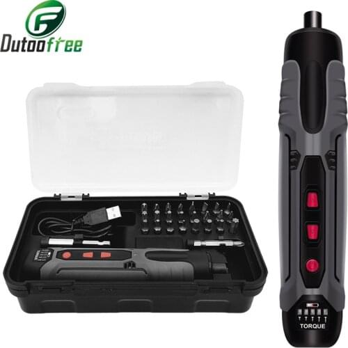 4V Mini Wireless Electric Screwdriver Set 5 Speed USB Cordless Screwdriver Rotary Tools Kit with Box Bit Drill Power Tool