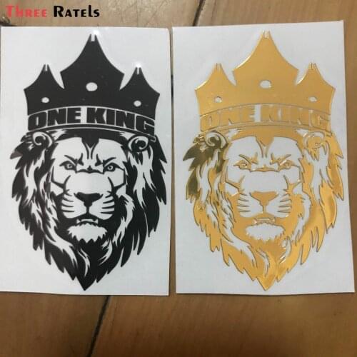 MT-64 One King Lion 3D Car Stickers Cool Logo Car Styling Metal Badge Emblem Tail Decal Motorcycle Car Accessories Automobile