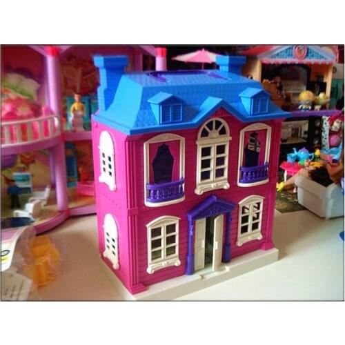 Room toy set Play House Miniature Dollhouses gift toys villa family princess house room toy suit set with light Furniture