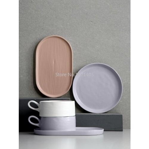 Breakfast Tableware Set One Person Oatmeal Bowl Cup with Ceramic Milk Dessert Yogurt Salad Fruit Bowl