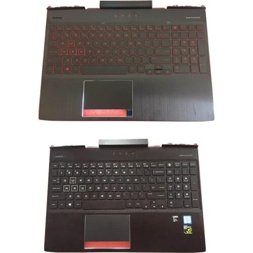 Original Laptop Palmrest Upper Case US Red Backlit Keyboard Touchpad For HP Omen 15-DC Series L24369-001
