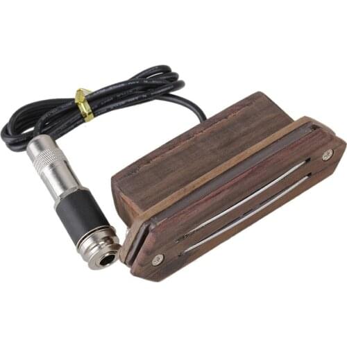 Rosewood Magnetic Dual Rail Soundhole Pickup for Acoustic Guitar Wood Color