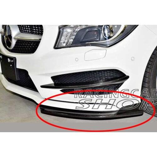 Front Lip Splitter Spoiler For Mercedes Benz W117 C117 CLA200 CLA250 1pair 2013UP M004F